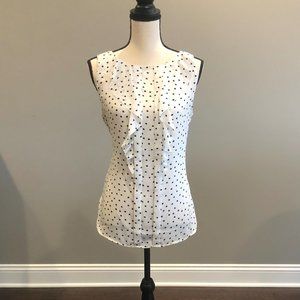 White and Black Polka Dot Blouse